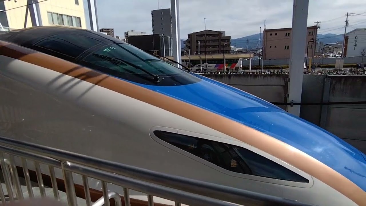 W7系W(12両)編成長野始発あさま618号東京行き JR長野駅発車