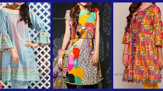 Summer kurtis in latest styles trending in 2021 | short frocks, kurta design, kurti design ideas