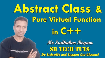 Abstract Class and Pure Virtual Function in C++ | Pure virtual Function | C++ Tutorial | Telugu