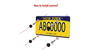 How to install license plate screws?