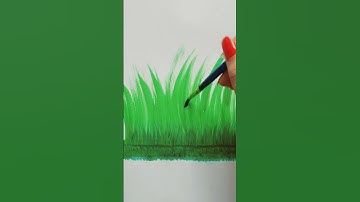 Simple Grass Painting 🪴 #ytshorts #shortsfeed #shorts #painting #art
