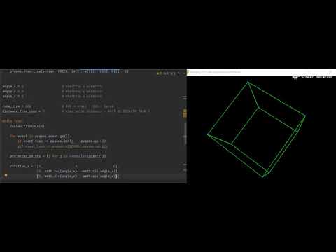 Pygame Python 3D Cube Rotation