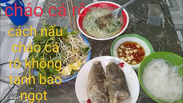 cách nấu cháo cá rô không bị tanh bao ngon miệng