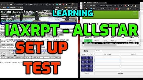 ALLSTAR NODE -USING IAXRPT - Windows software