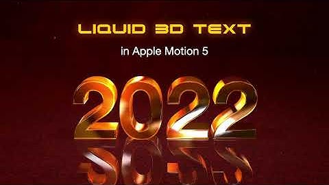 Liquid 3D Text in Apple Motion 5