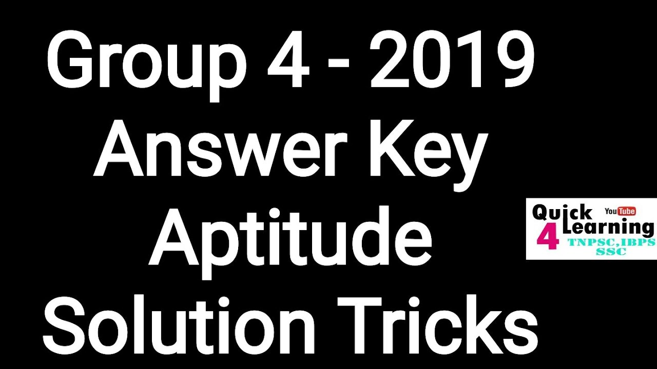 tnpsc-group-4-answer-key-aptitude-solution-shortcut-tricks-youtube