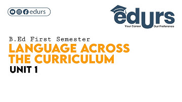 Language Across the Curriculum: Unit 1