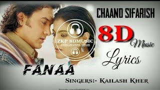 Chand Sifarish~ 8Dmusic {Lyrics}|| Fanaa || Aamir Khan 🥰|| Kajol ||Jatin-Lalit || Prasoon Joshi ||QH Resimi