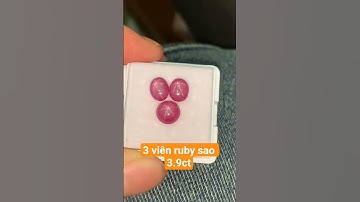 3 viên ruby sao nhỏ xinh lên nhẫn đẹp #gems #daquy