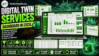 Digital Twin Services Dashboard in Excel