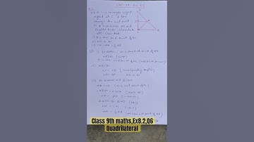 Q6 ABC is a triangle right angled at C. A line through the mid-point M of hypotenuse AB and paralle
