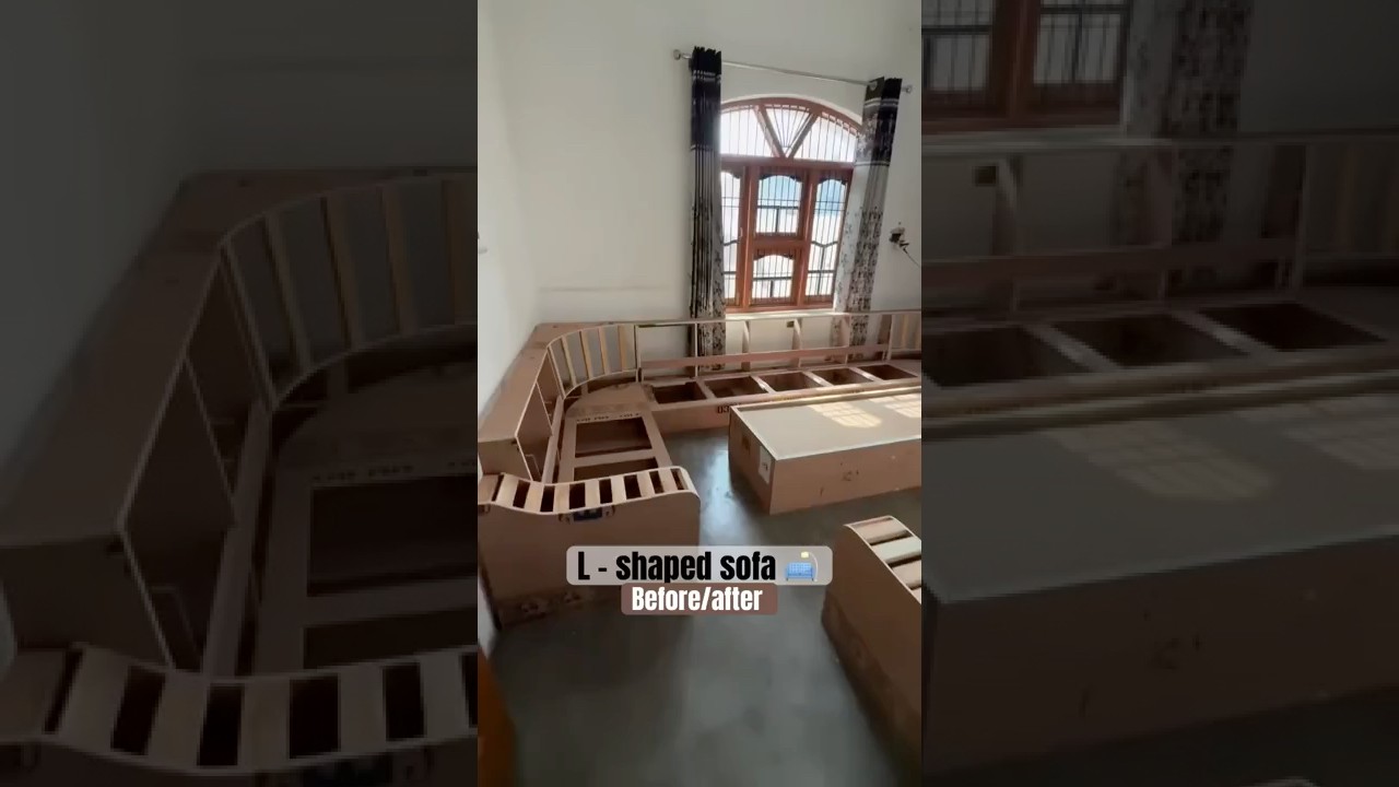 L shape sofa 🛋️ before / after 