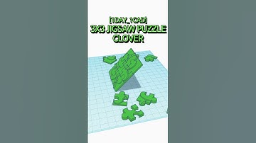 [1DAY_1CAD] 3X3 JIGSAW PUZZLE CLOVER #shorts #tinkercad #project