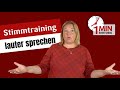 Stimmtraining  lauter sprechen