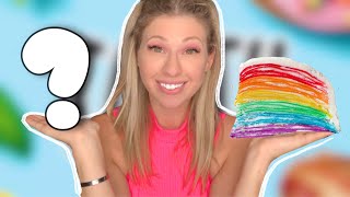 Recreating Buzzfeed Tasty VIRAL DIY Rainbow Crepe Cake | Popular Viral Aesthetic ASMR Food