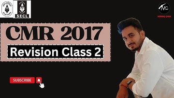 MS OM Live Course/Part 2 CMR Revision/Coal Mine Regulation /Mining Gyan