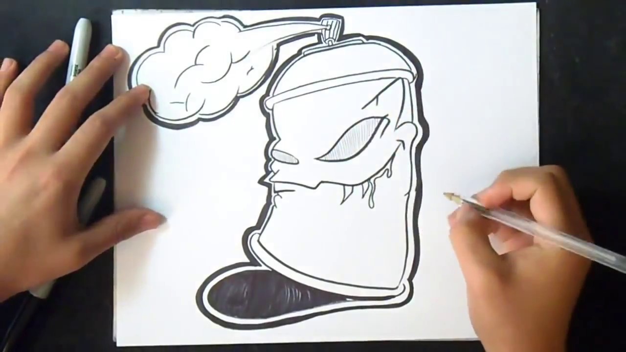 Comment dessiner Bombe de peinture Graffiti YouTube
