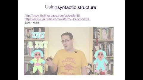 AcqOfLang1: Using Syntactic Structure to Guess Word Meaning
