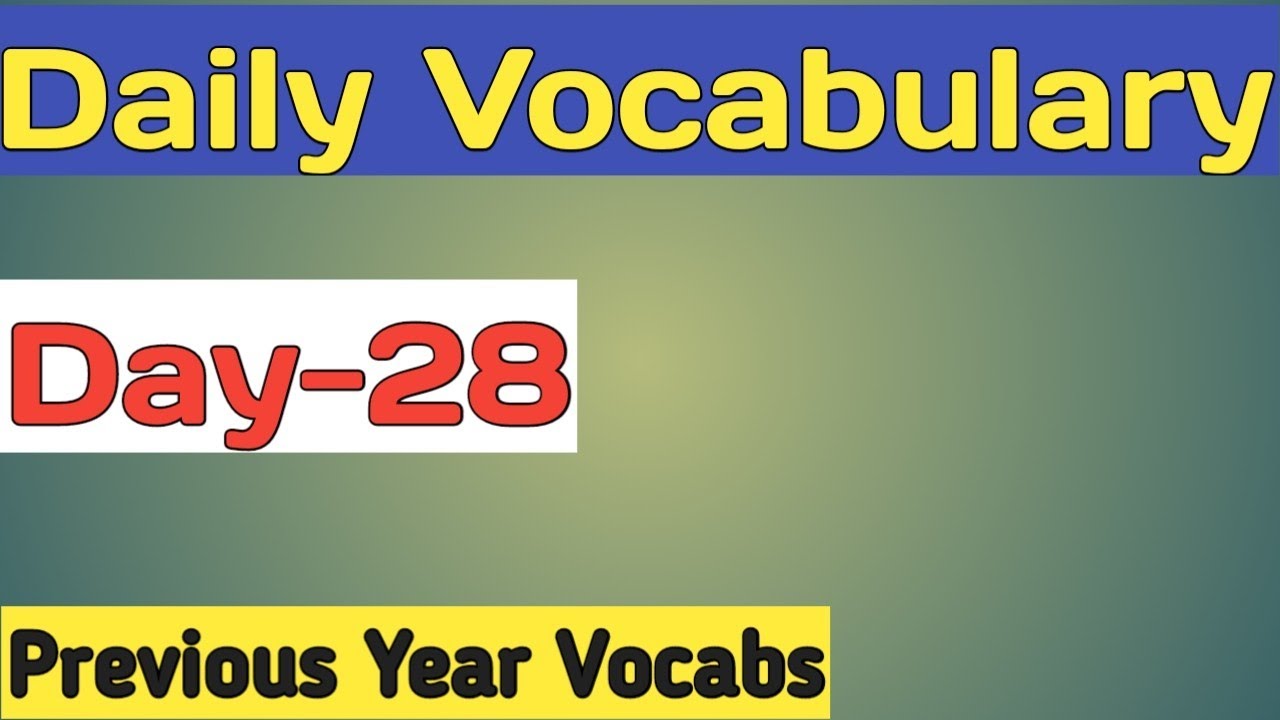 Vocabulary Day-28 🔥🔥 