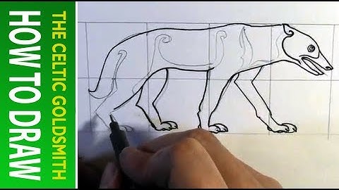 How to Draw Celtic Patterns 172 - Pictish Wolf - part 4 of 5