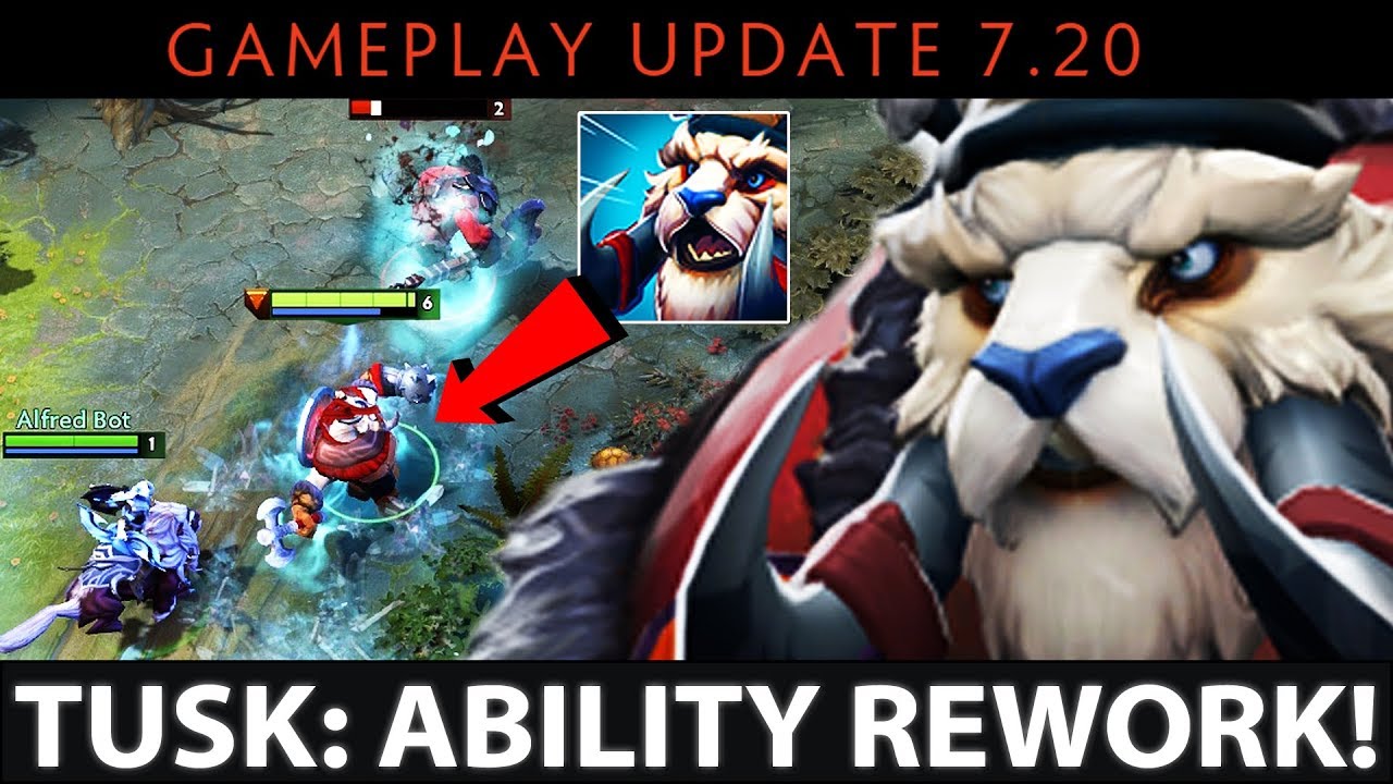 Dota 2 New 7 20 Patch Tusk Ability Rework Youtube