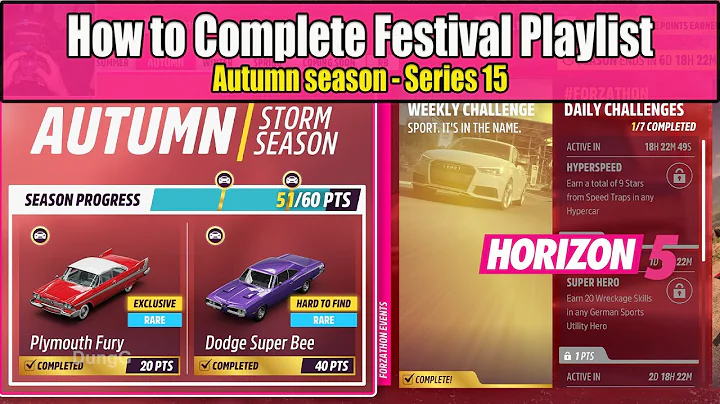 Forza Horizon 5 How to Complete Festival Playlist Autumn Season Series 15