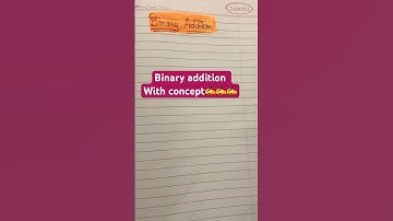 Binary addition || #binaryaddition #computerscience