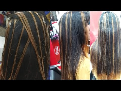real hair Global highlight & hair spa// step by step easy & simple methods  - YouTube