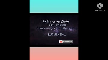 Bridge course study 10th#Sub- English Competency/ Lo statement 1 Activity No.1# Trending#