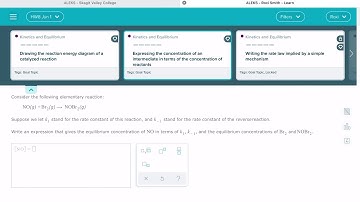 ALEKS: Expressing the concentration of an intermediate in terms of the concentrations of reactants