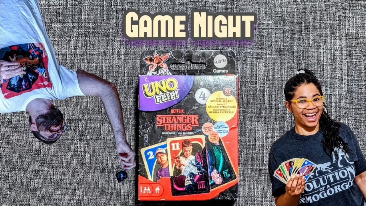  Mattel Games UNO FLIP! STRANGER THINGS Card Game with