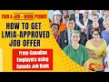 How to get an lmiaapproved job offer from a canadian using canada job bank
