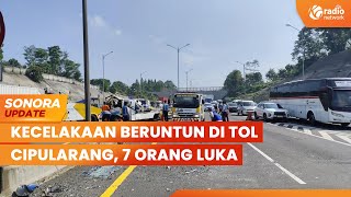 Kecelakaan Beruntun Bus dan Mobil Derek Jasamarga di Tol Cipularang, 7 Orang Terluka | SONORA UPDATE