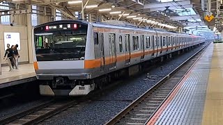 【東青梅駅工事に伴う臨時列車】JR東日本中央快速線E233系H58編成各駅停車河辺行き(9718H)国立駅発車(2023/5/13)