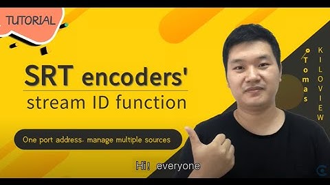 How to use Stream ID of the KV SRT encoder