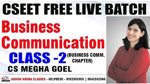 CSEET FREE LIVE REVISION || CSEET- BUSINESS COMMUNICATION || CLASS-2 || CS MEGHA GOEL |