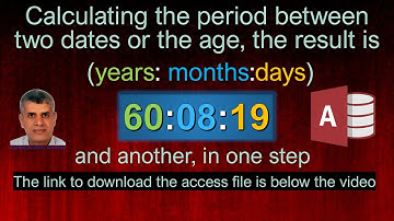 Access Calculating the period between two dates the result is(years,months ,days)and others One Step