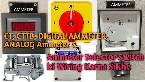3 Phase Ammeter Connection with Selector Switch Ammeter Connection WITH CT WIRING #ammeter #ctr #ptr
