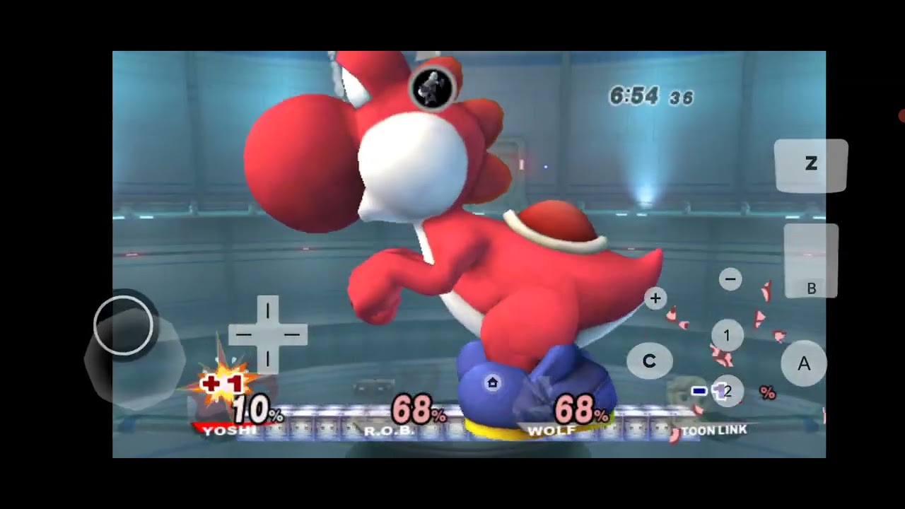 SSBB Hacks: 12 Days of Smashmas - Giant Growing Red Yoshi in FFA