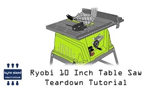 Generel Ombord pludselig How to take apart Ryobi Table Saw - YouTube