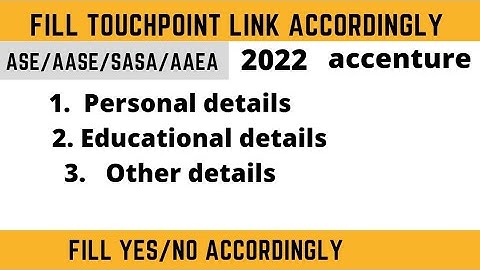 Touchpoint link || fill it now or by 19th August || ASE || SASA || AASE || AAEA || 2022