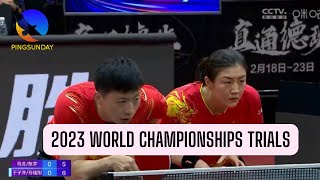 Ma Long/Chen Meng VS Ziyang Mingyang | Full HD | 2023 World Table Tennis Championships Trials