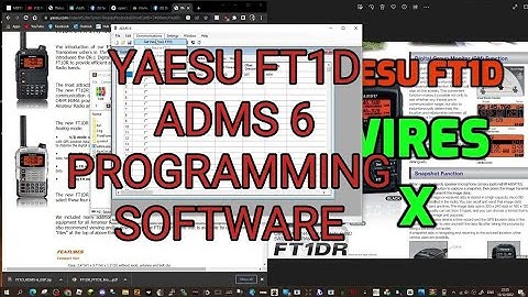 YAESU FT1D - ADMS6(FREE) PROGRAMMING SOFTWARE