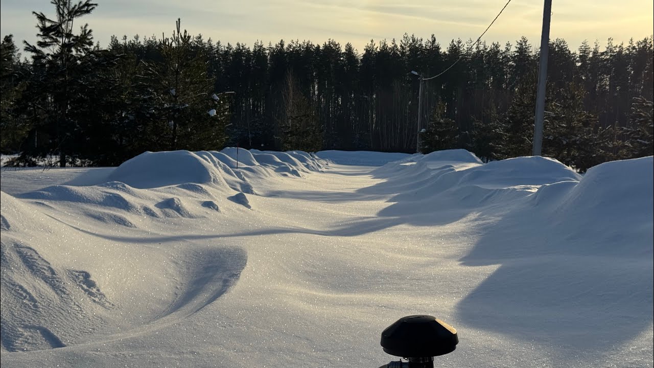 Эксперимент по устройству дороги шнекоротором