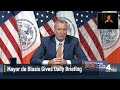 NYC Mayor De Blasio Holds Daily Briefing