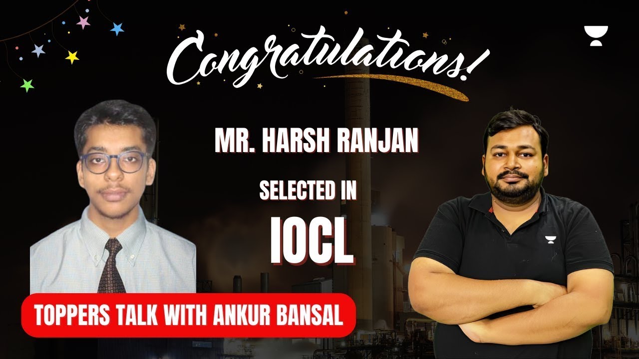 Harsh Ranjan Toppers Talk with Ankur Bansal | Congratulations Mr. Harsh Ranjan ...