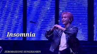 240922 제로베이스원 성한빈 TIMELESS WORLD 'Insomnia' - 직캠 #성한빈 #SUNGHANBIN #ソンハンビン#ZEROBASEONE