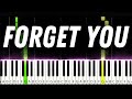 Forget You FAST BOY Topic EASY Piano Tutorial And Sheet Music Forget You FAST BOY Topic EASY Piano Tutorial And Sheet Music