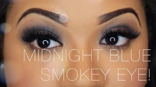 Midnight Blue Smokey Eye Tutorial | Colour Pop