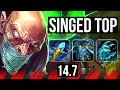 Singed vs gangplank top  500 games dominating  euw diamond  147